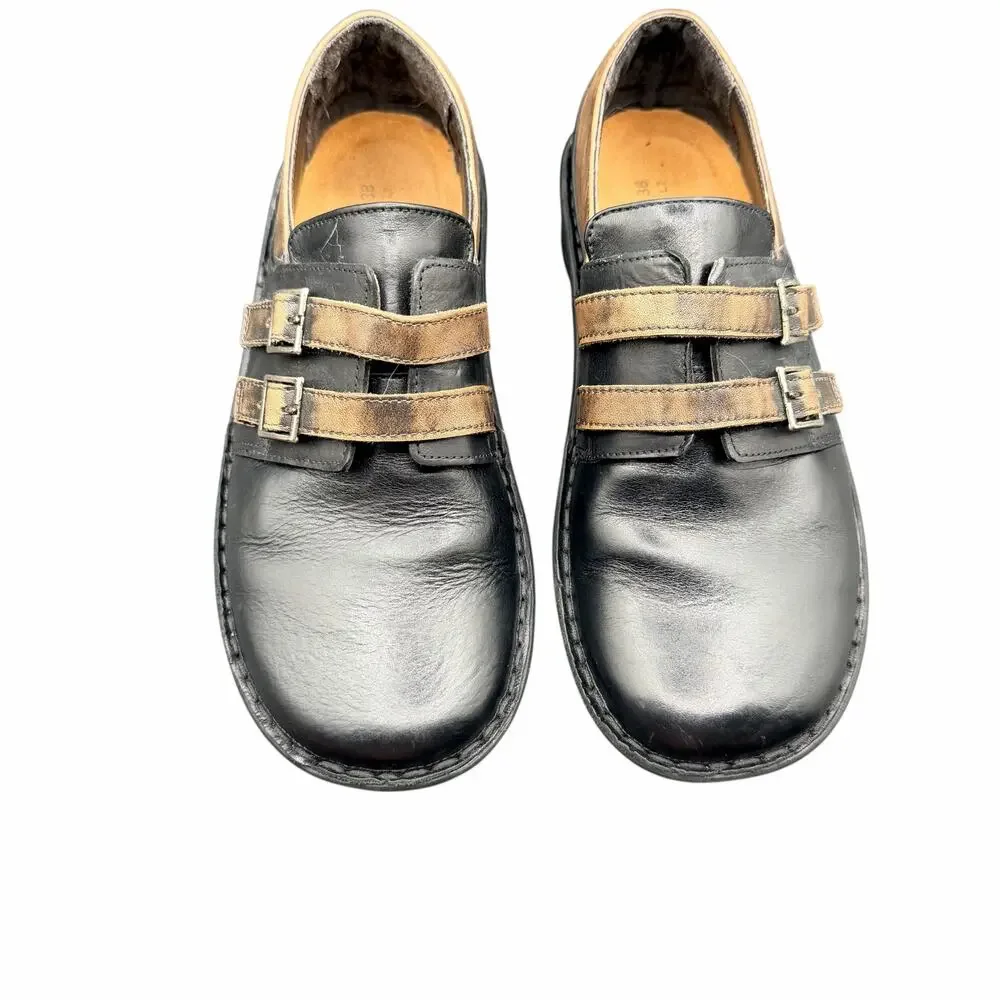Naot Celestia Slip On Mary Jane Comfort Shoes Black Brown Womens 7 EU 38